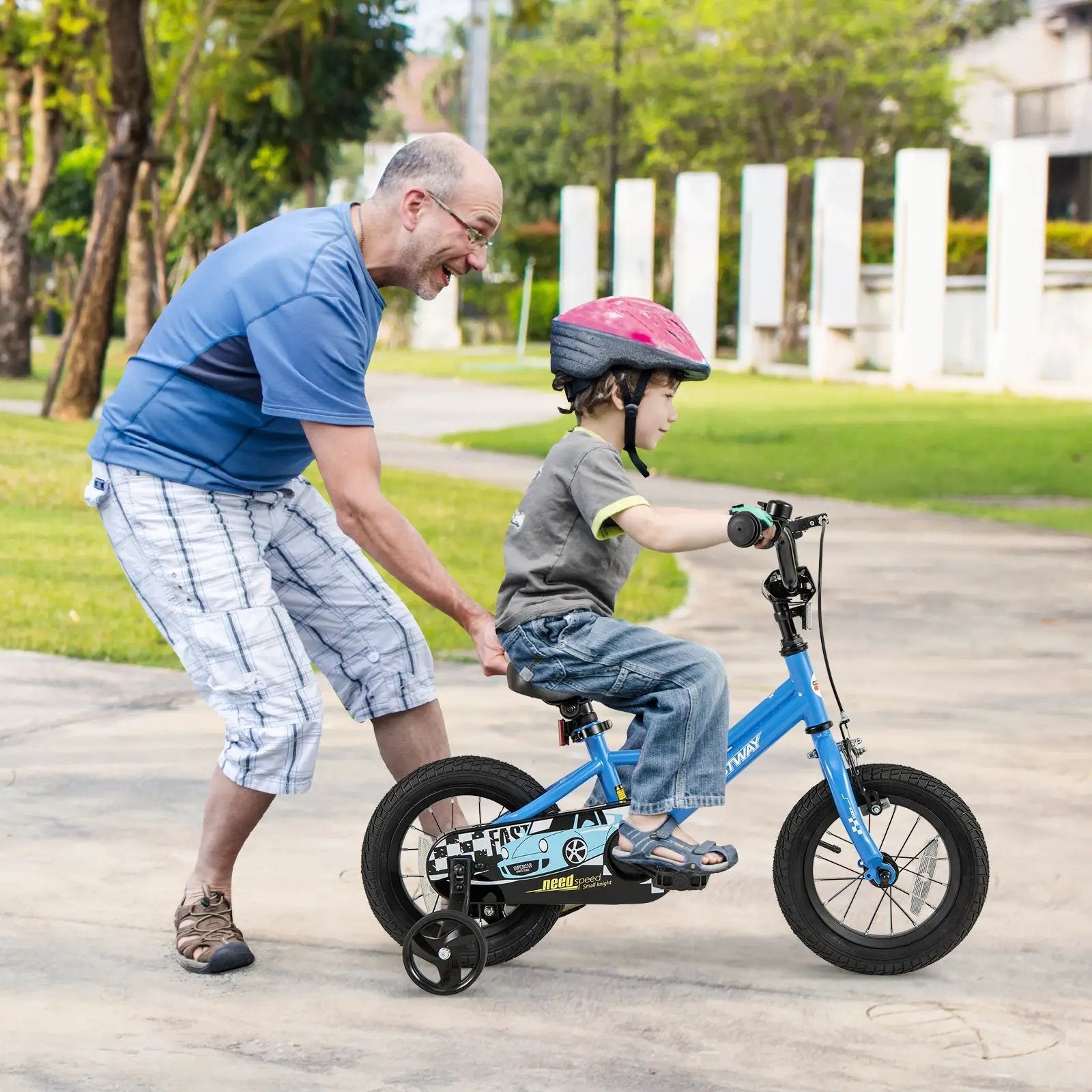 14 Inch Kids Bike with Removable Training Wheels for Aged 3-5 Years Old by DirectDeals