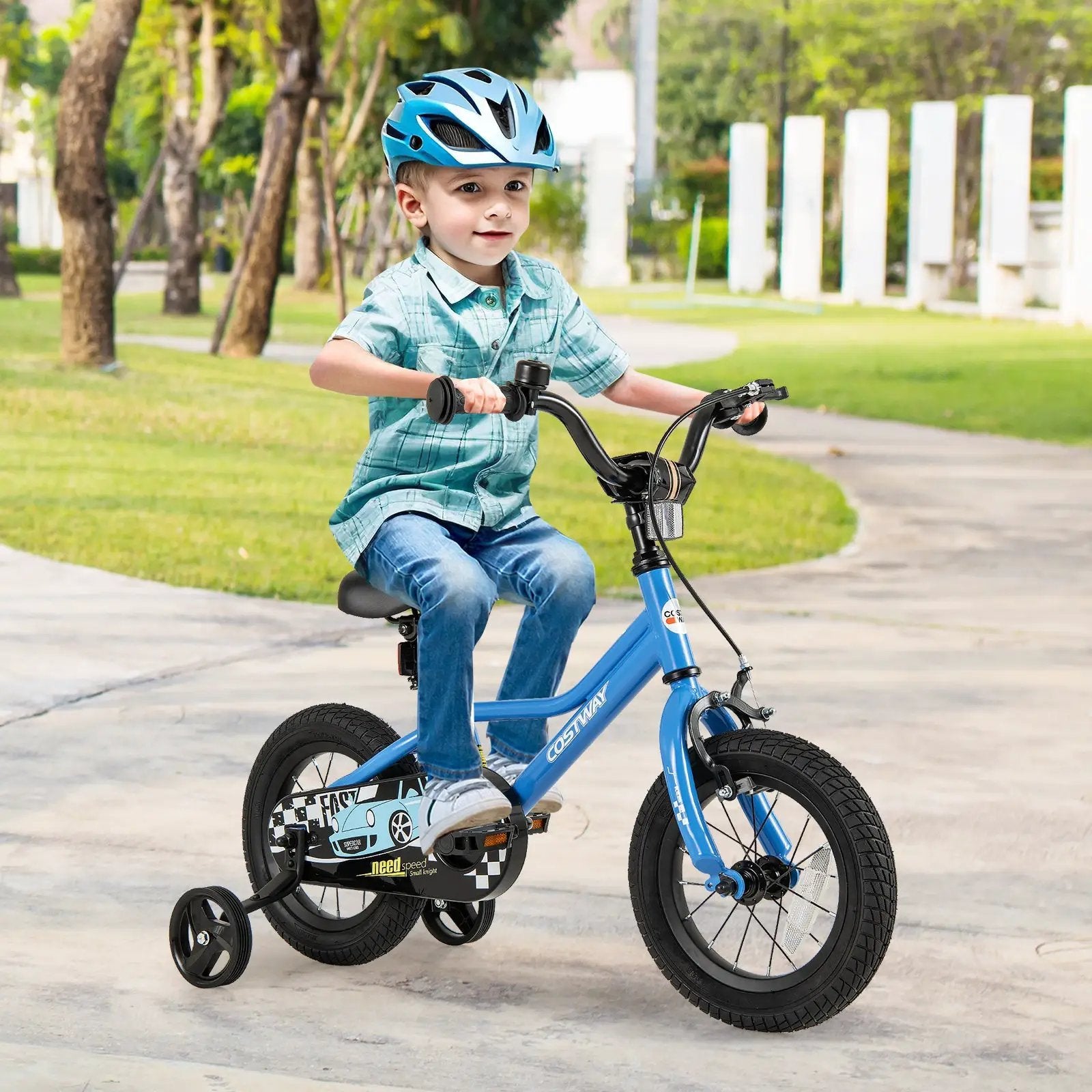 14 Inch Kids Bike with Removable Training Wheels for Aged 3-5 Years Old by DirectDeals