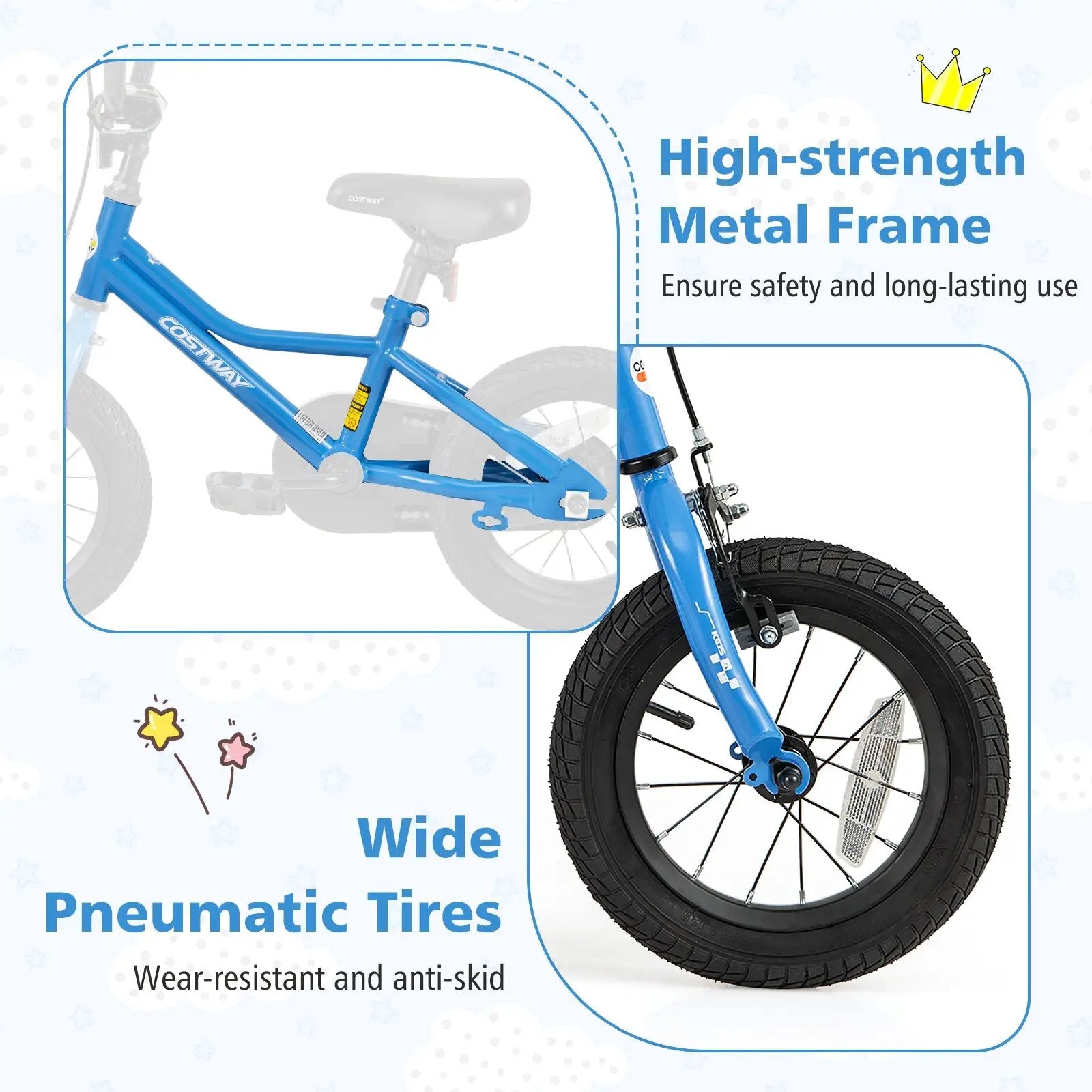 14 Inch Kids Bike with Removable Training Wheels for Aged 3-5 Years Old by DirectDeals