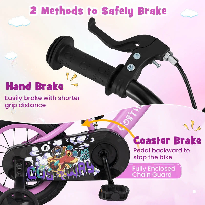 14 Inch Kids Bike for 3-5 Years Old Sport Bicycle with Adjustable Handlebar and Saddle-14 inches by DirectDeals
