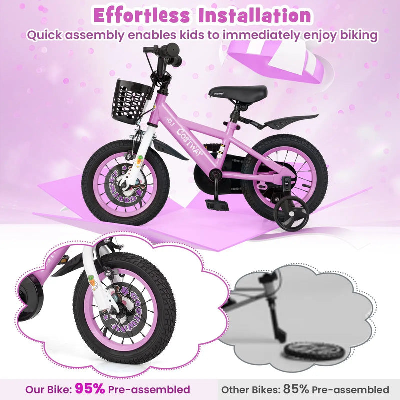 14 Inch Kids Bike for 3-5 Years Old Sport Bicycle with Adjustable Handlebar and Saddle-14 inches by DirectDeals