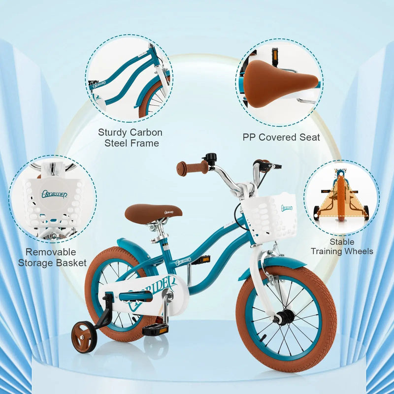 12 Inch Kids Bike Adjustable with Removable Basket for 3-4 Years Old-12 inches by DirectDeals