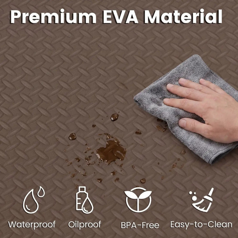 Puzzle Exercise Floor Mats 1/2 Inch Thick - 12 Tiles by DirectDeals