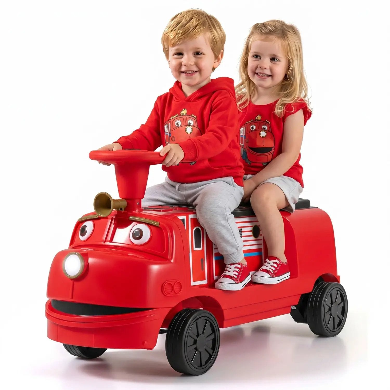 12V Kids Ride-On Train with Adjustable Seat & Music by DirectDeals