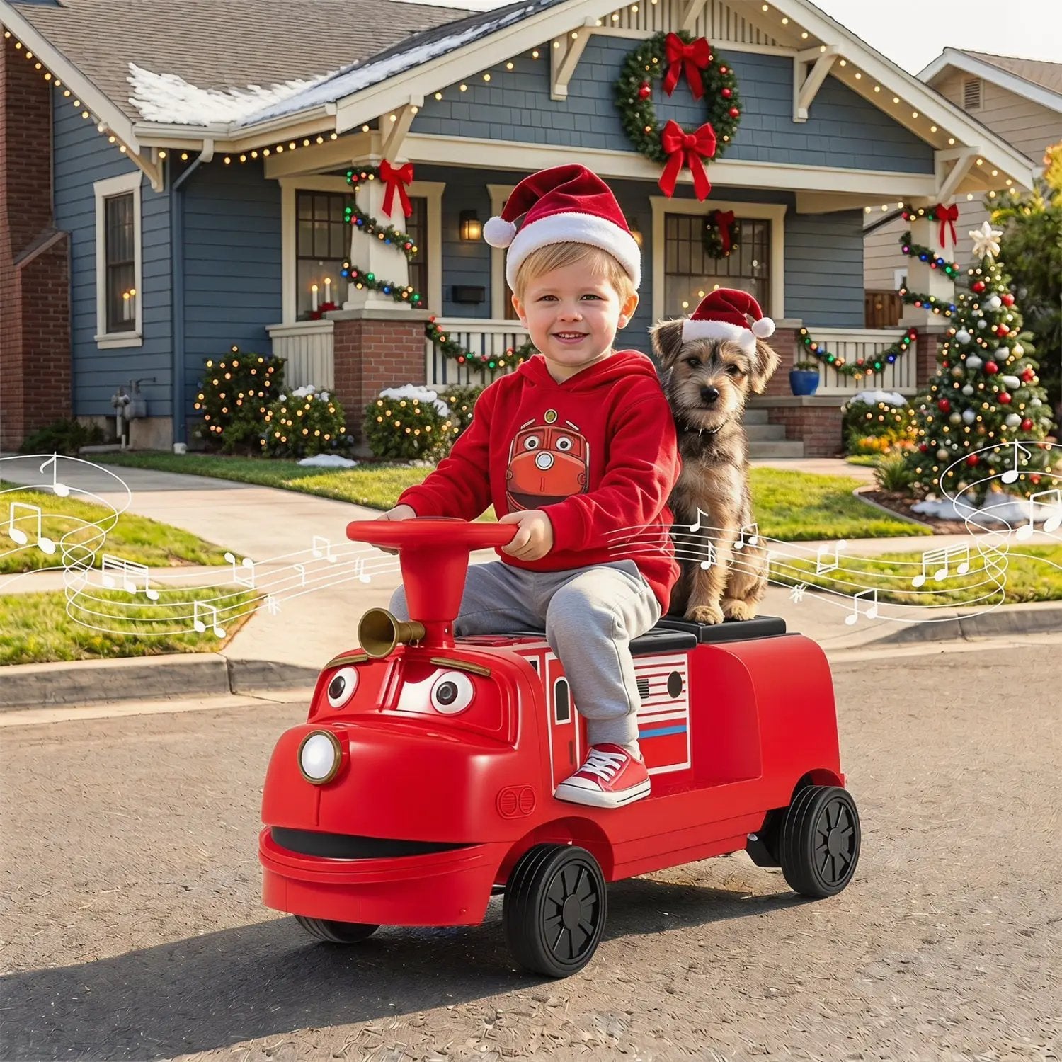 12V Kids Ride-On Train with Adjustable Seat & Music by DirectDeals