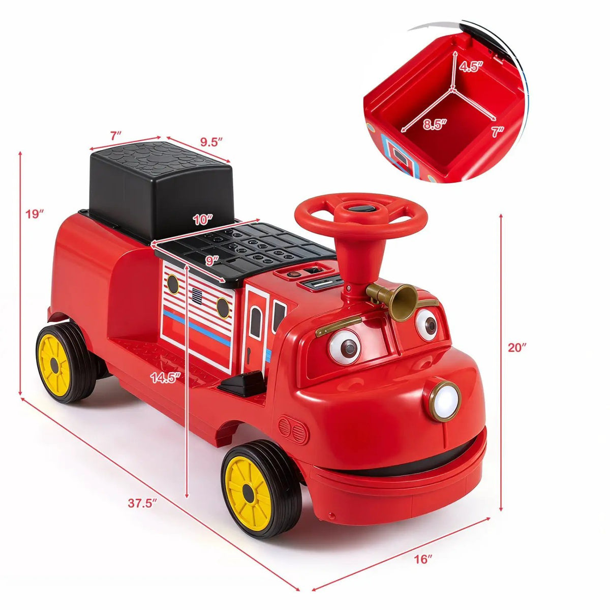 12V Kids Ride-On Train with Adjustable Seat & Music, photo 5 of 16