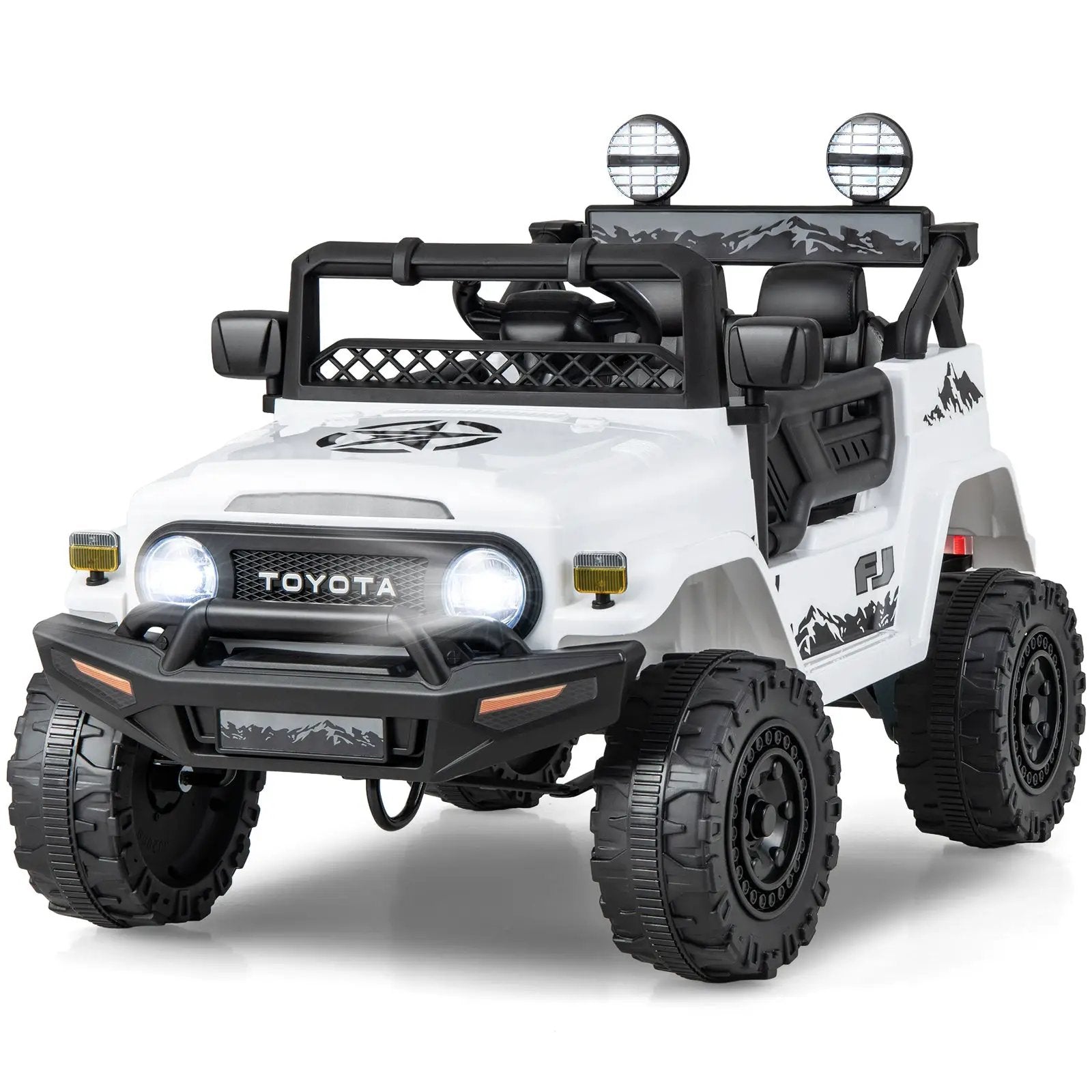 12V 7Ah Licensed Toyota FJ Cruiser Electric Car with Remote Control-White by DirectDeals