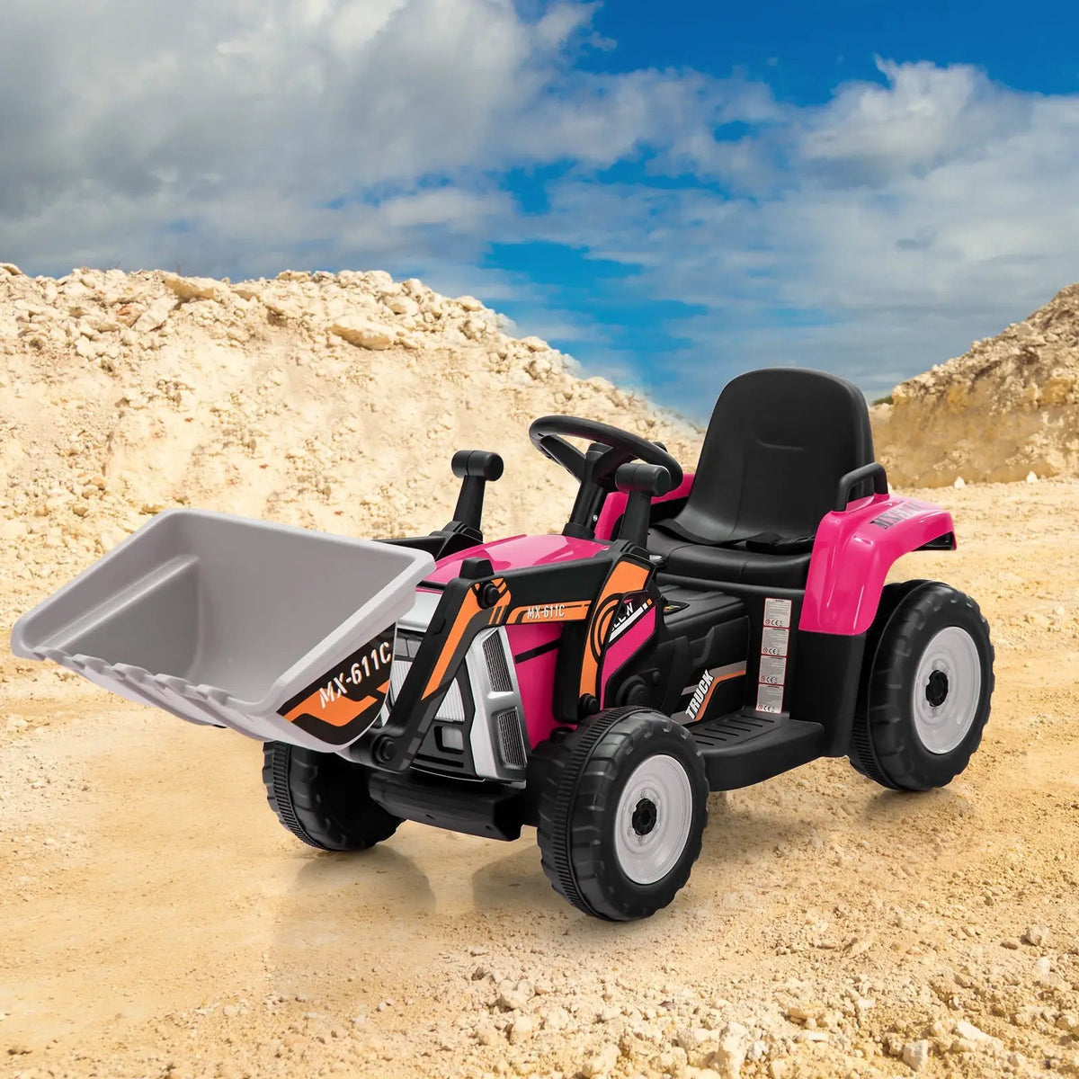 12V Battery Powered Kids Ride on Excavator with Adjustable Arm and Bucket, photo 6 of 9