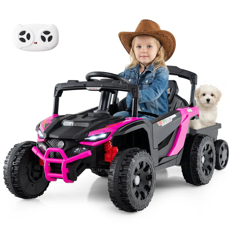 12V Battery Powered Ride On Tractor with Parent Remote Control by DirectDeals