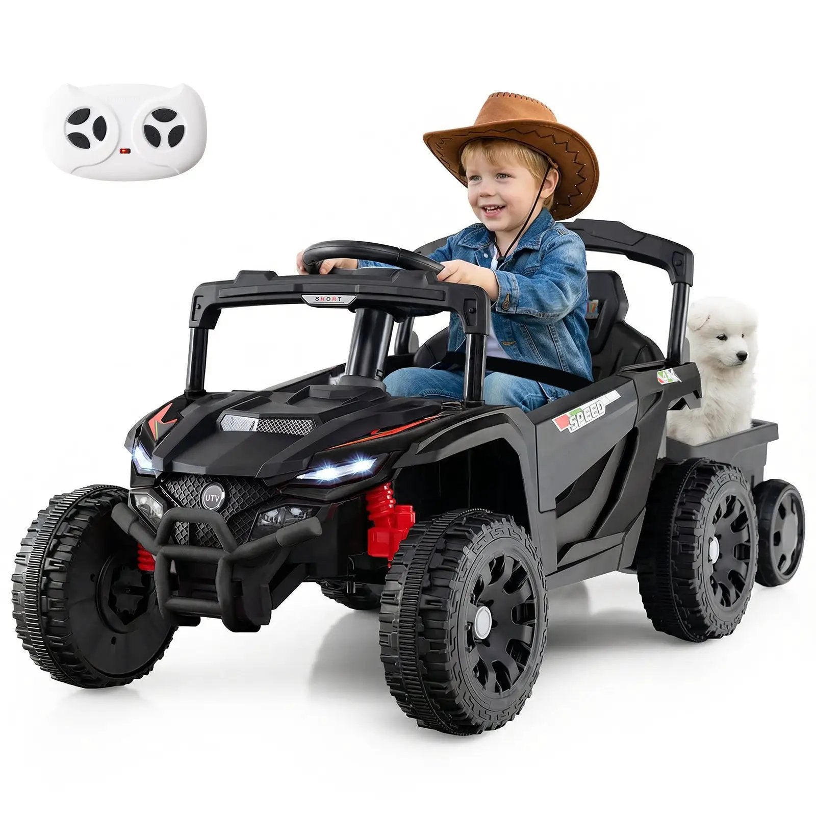 12V Battery Powered Ride On Tractor with Parent Remote Control by DirectDeals
