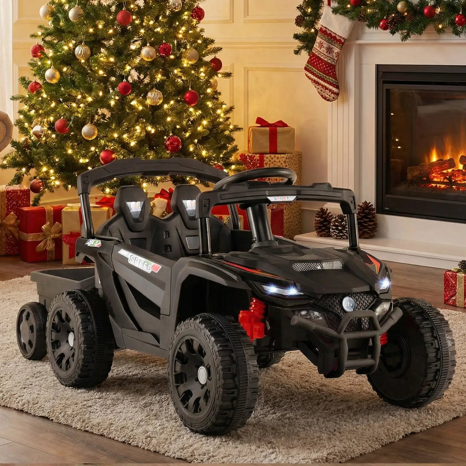 12V Battery Powered Ride On Tractor with Parent Remote Control by DirectDeals