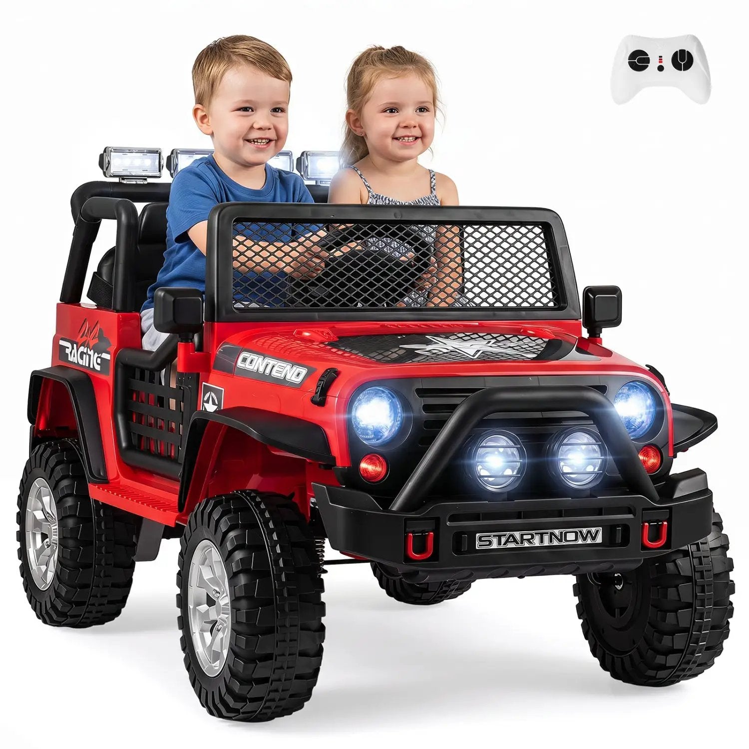 12V Electric Kids Ride On Car 2-Seater with Remote Control by DirectDeals