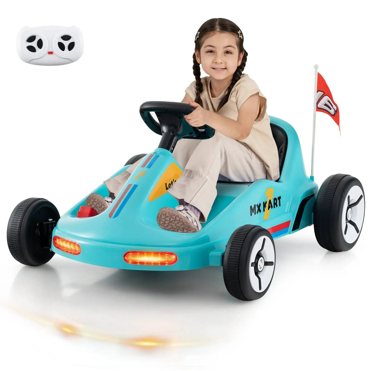 12V Electric Go Kart for Kids Race Toy with Remote Control and Music, photo 3 of 10