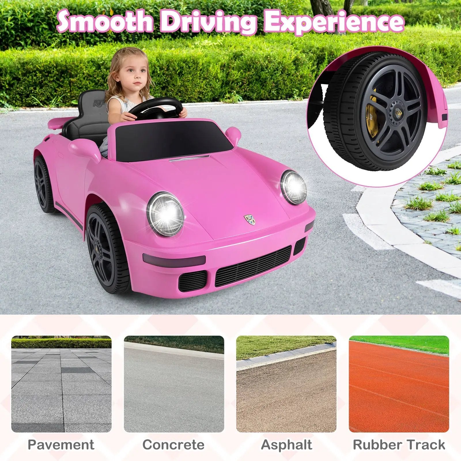 12V Electric Ride On Car Licensed RUF CTR with Remote Control and Music by DirectDeals