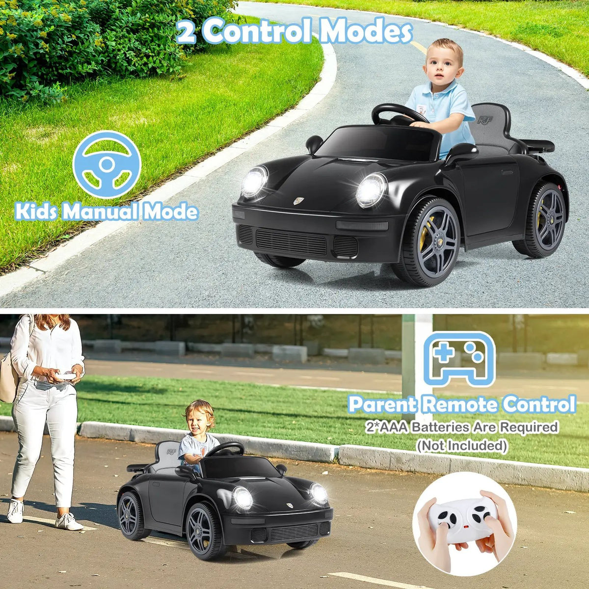 12V Electric Ride On Car Licensed RUF CTR with Remote Control and Music, photo 10 of 16