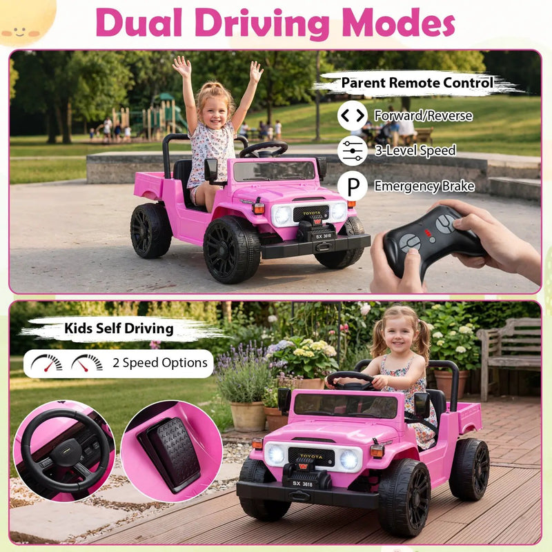 12V Electric Ride On Truck with Dump Bed and Remote Control by DirectDeals
