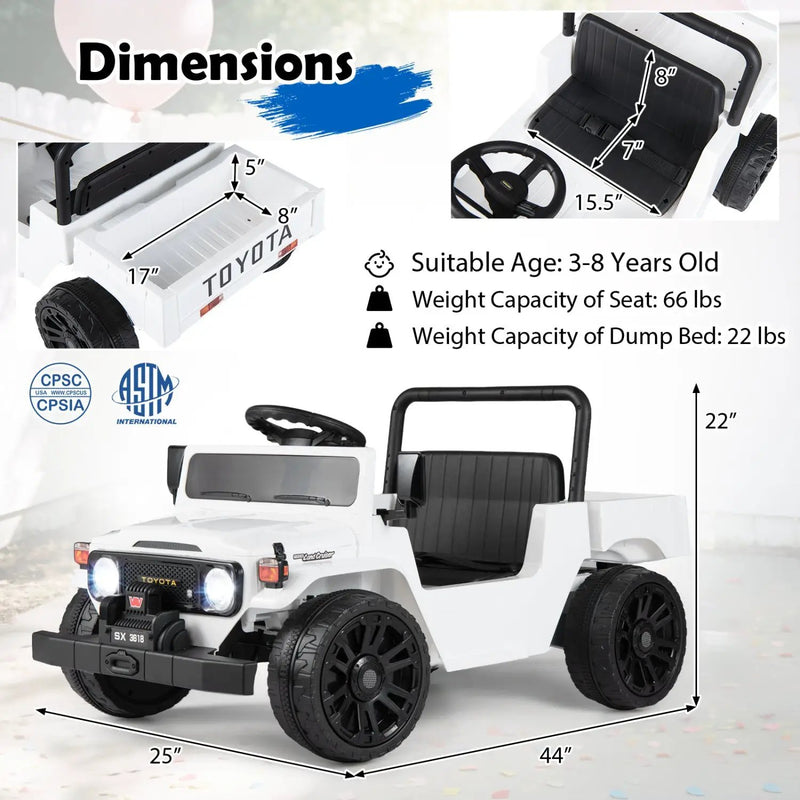12V Electric Ride On Truck with Dump Bed and Remote Control by DirectDeals