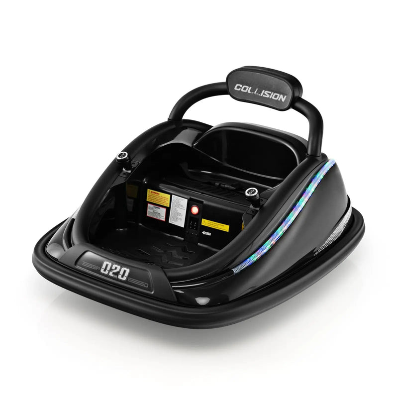 12V Kids Bumper Car Ride on Toy with Remote Control and 360 Degree Spin Rotation by DirectDeals
