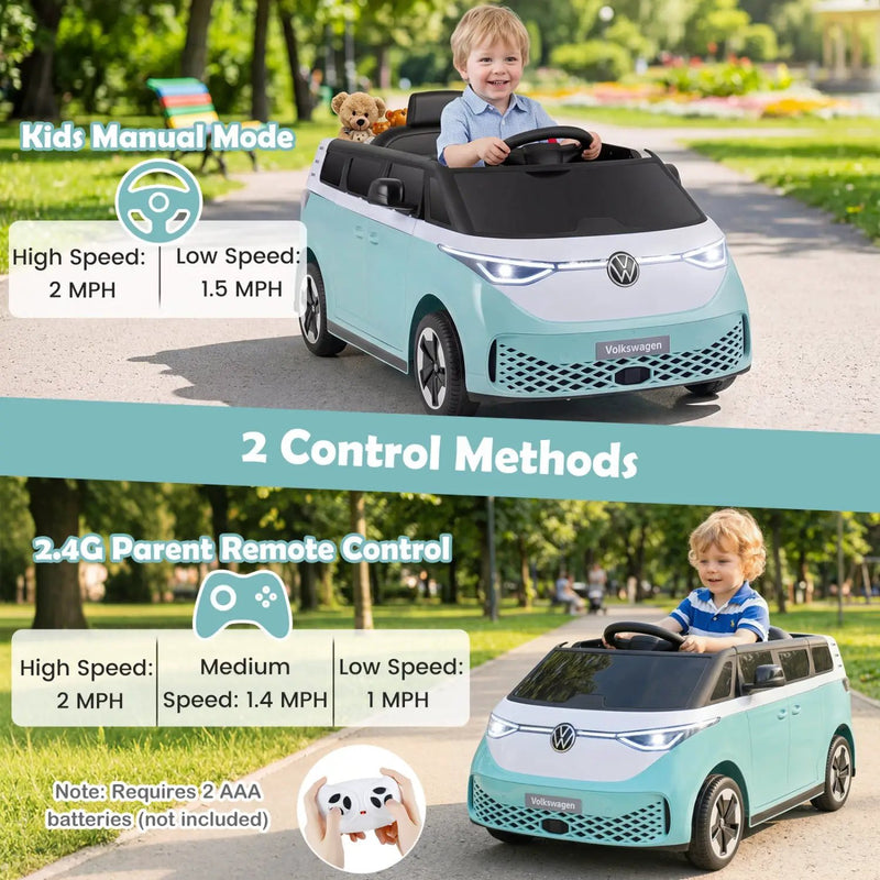 12V Electric Ride-On VW Bus with Remote Control & Music by DirectDeals