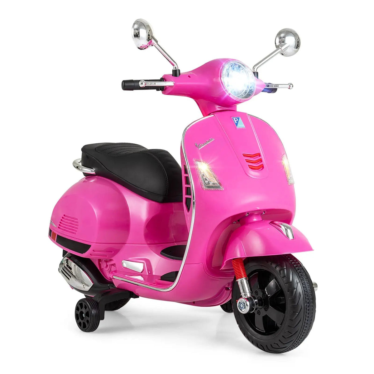 12V Kids Electric Motorcycle Licensed VESPA with Music and Training Wheels, photo 6 of 24