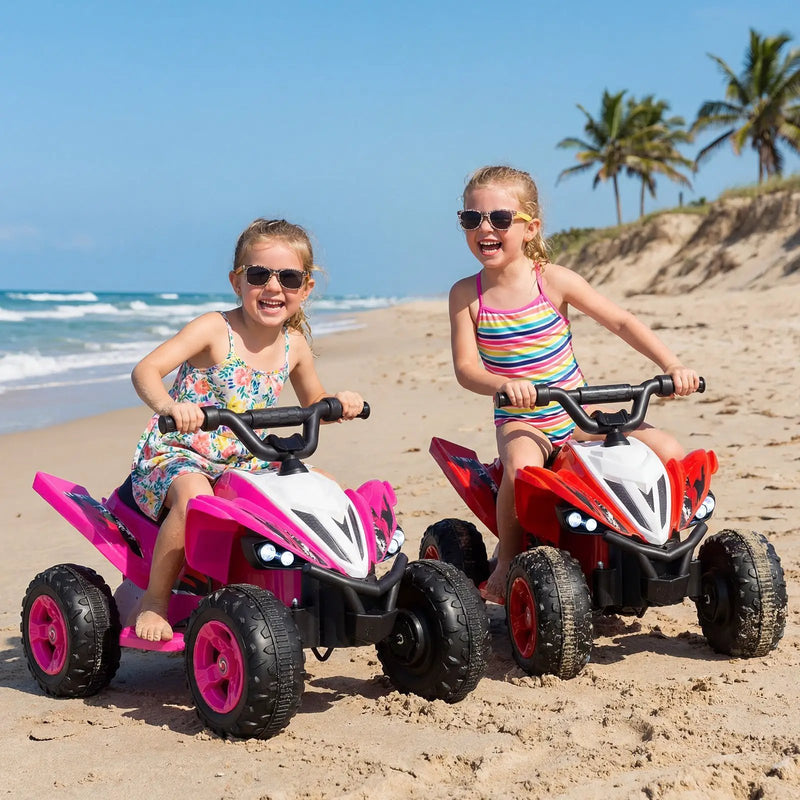 12V Kids Ride On ATV 4-Wheeler Quad with LED Lights and 7 mph Max Speed by DirectDeals