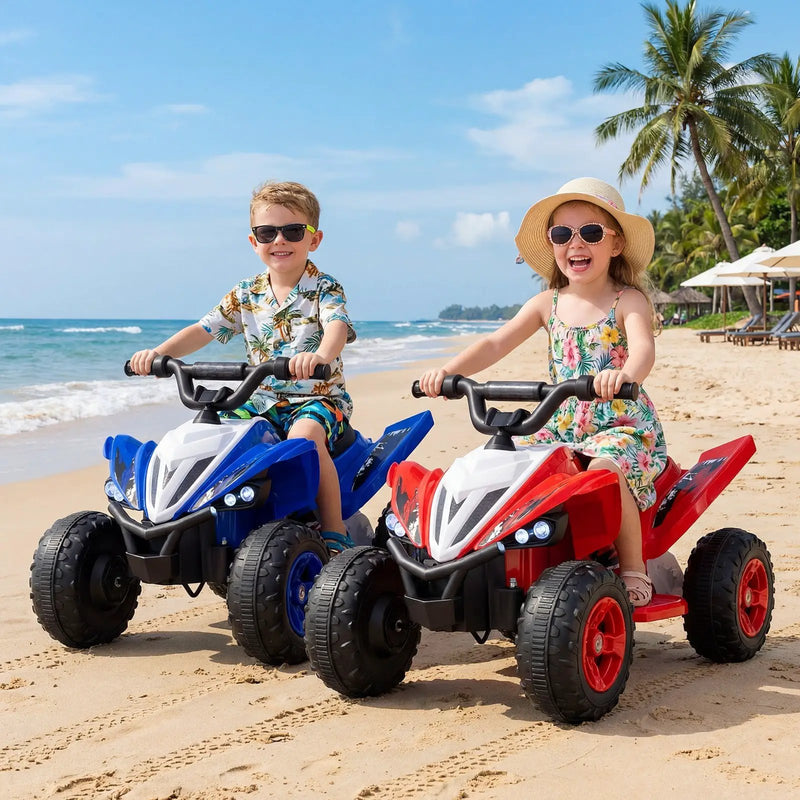 12V Kids Ride On ATV 4-Wheeler Quad with LED Lights and 7 mph Max Speed by DirectDeals