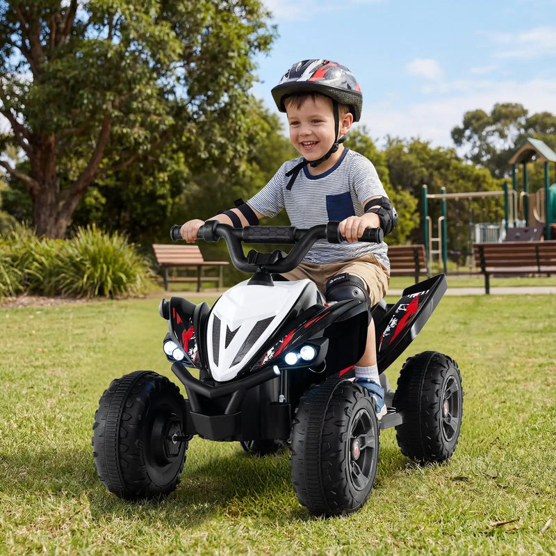 12V Kids Ride On ATV 4-Wheeler Quad with LED Lights and 7 mph Max Speed by DirectDeals