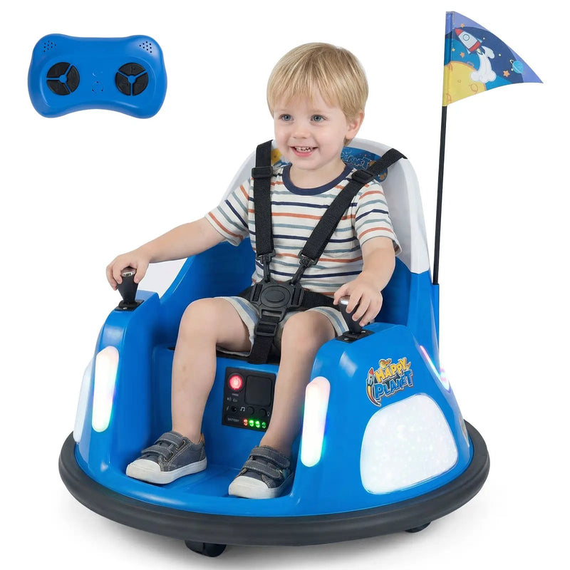 12V Kids Ride On Bumper Car with Remote Control and Flashing Lights by DirectDeals