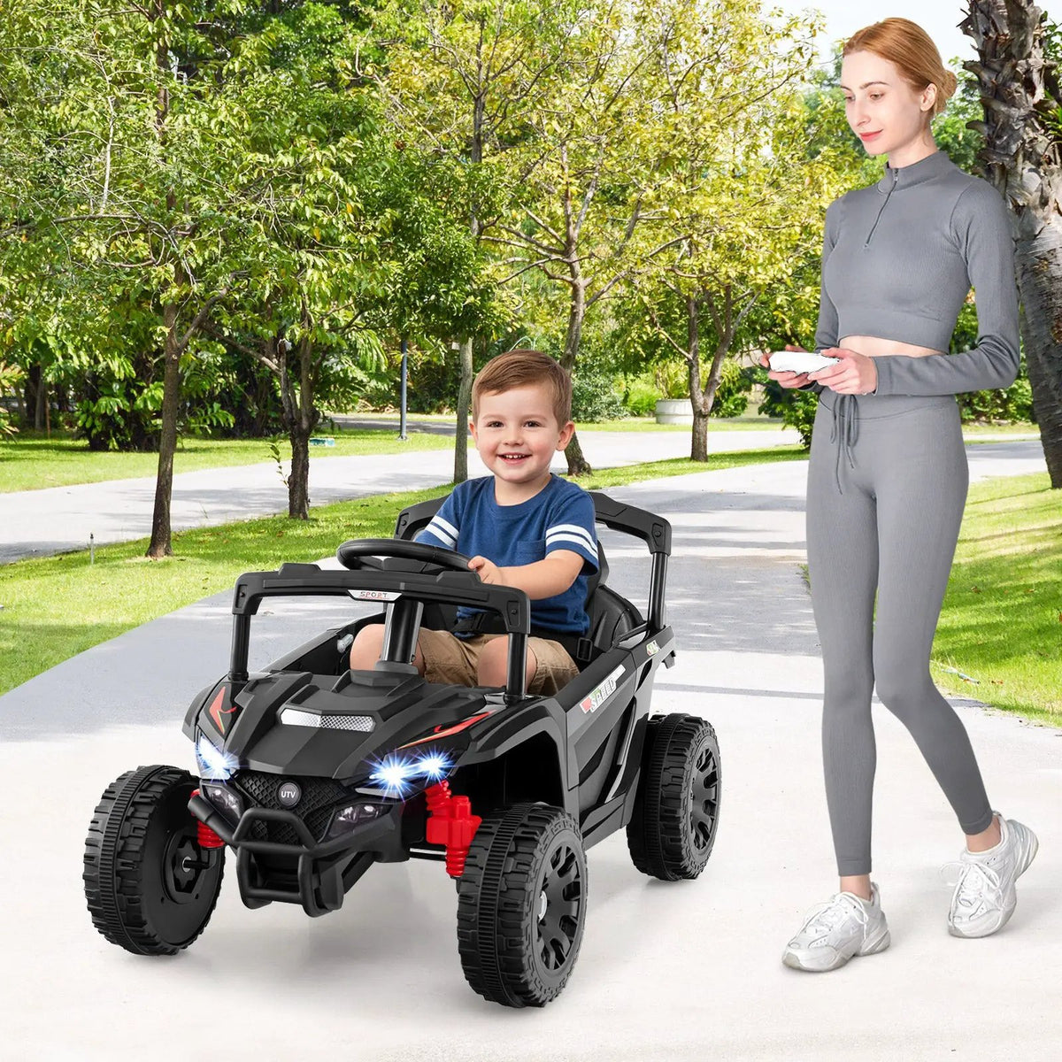 12V Kids Ride On Car UTV Electric Vehicle with LED Lights Music and Horn, photo 5 of 24