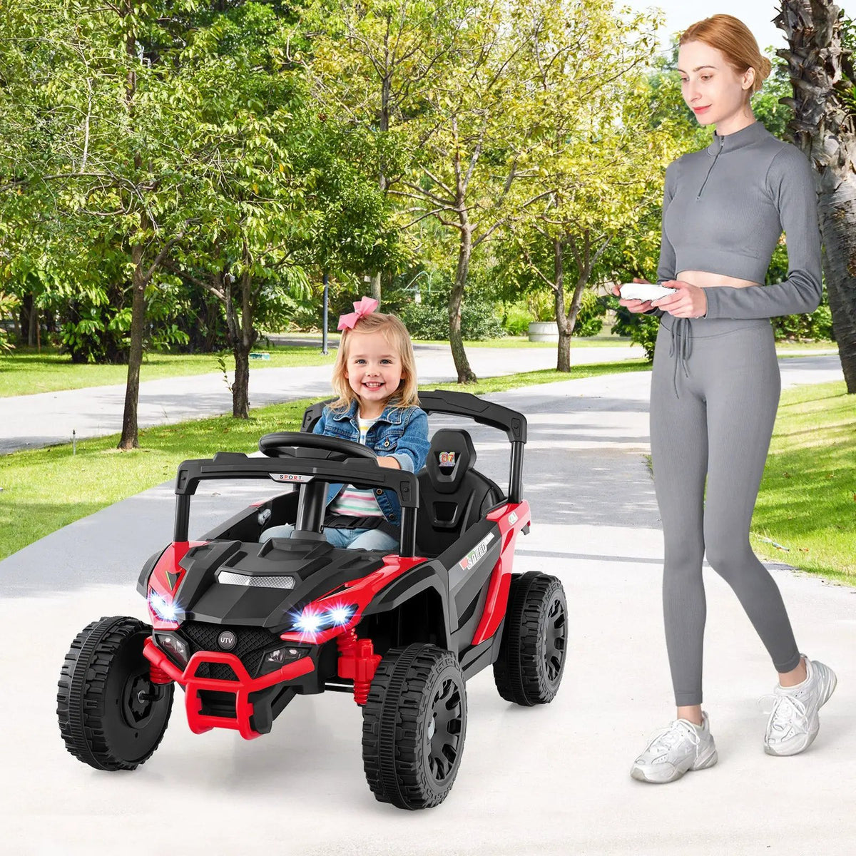 12V Kids Ride On Car UTV Electric Vehicle with LED Lights Music and Horn, photo 6 of 24