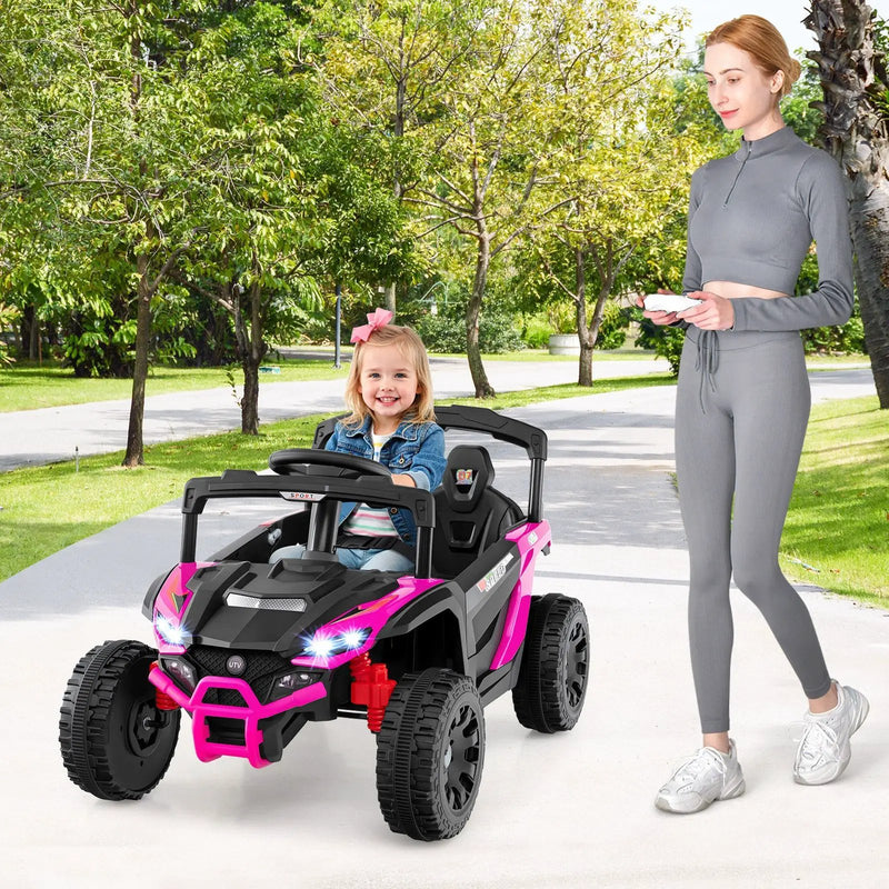 12V Kids Ride On Car UTV Electric Vehicle with LED Lights Music and Horn by DirectDeals