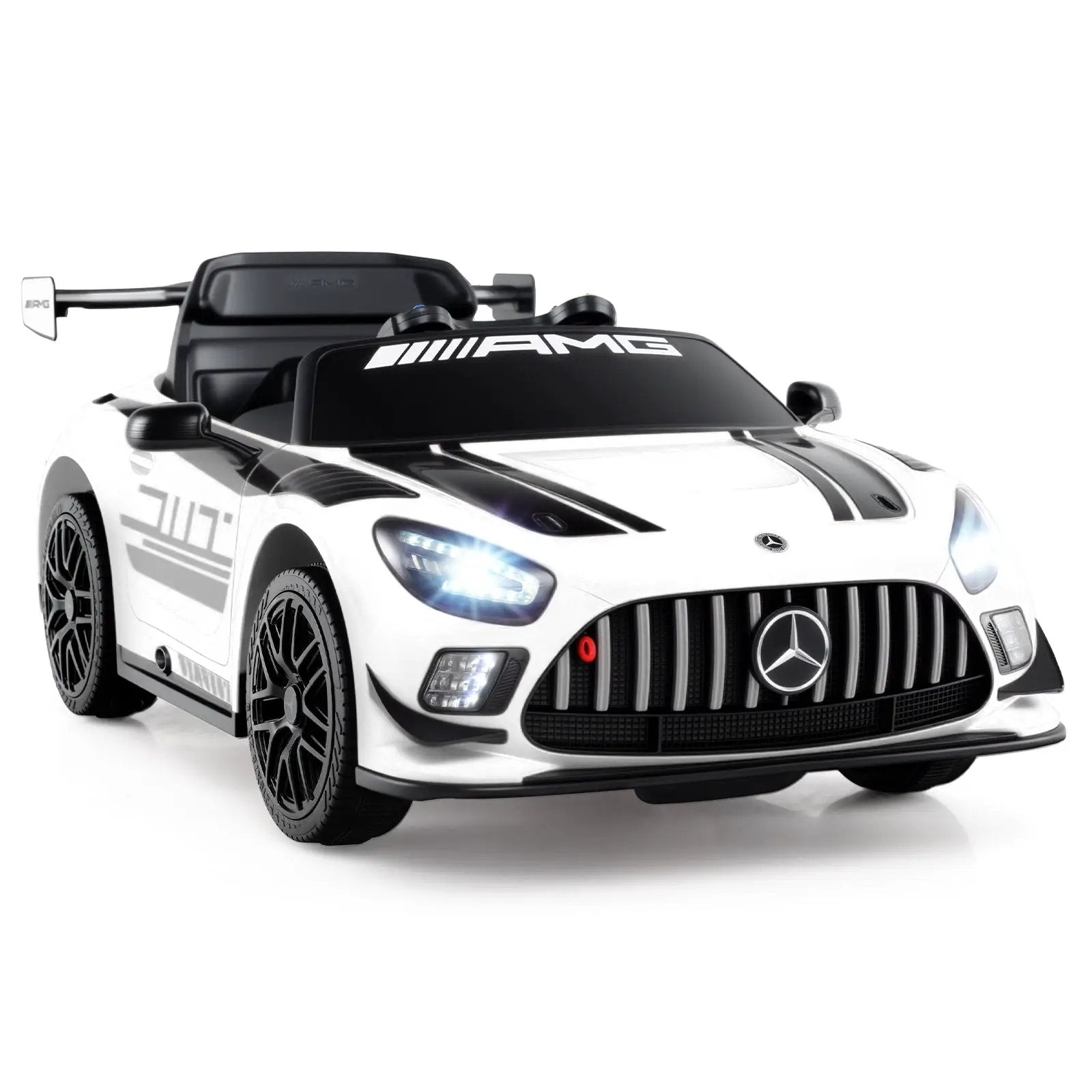 12V Kids Ride-On Car Mercedes-AMG GT3 Licensed with Adjustable Speed by DirectDeals