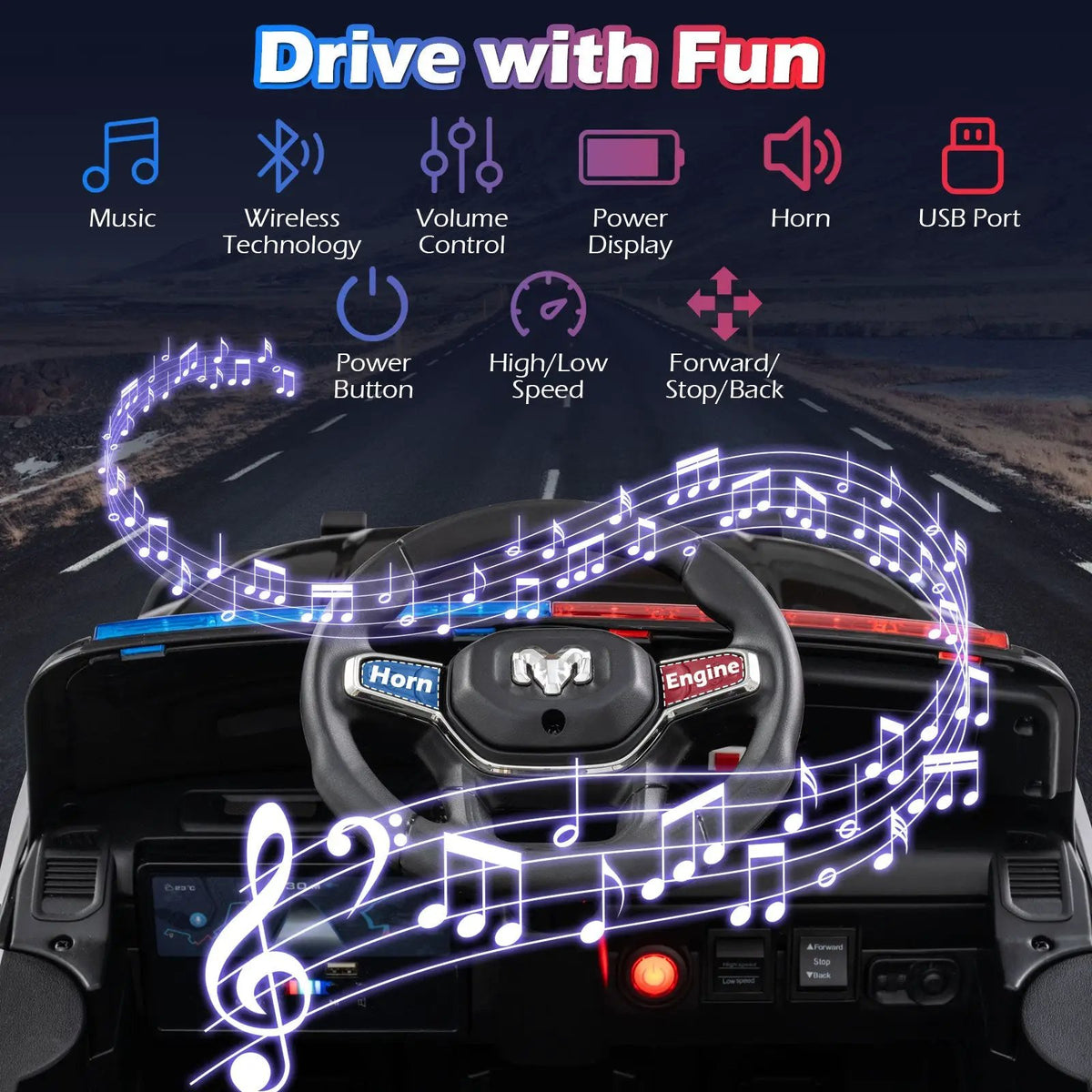 12V Kids Ride On Car Licensed RAM 3500 Electric Vehicle with Remote Control, photo 16 of 16