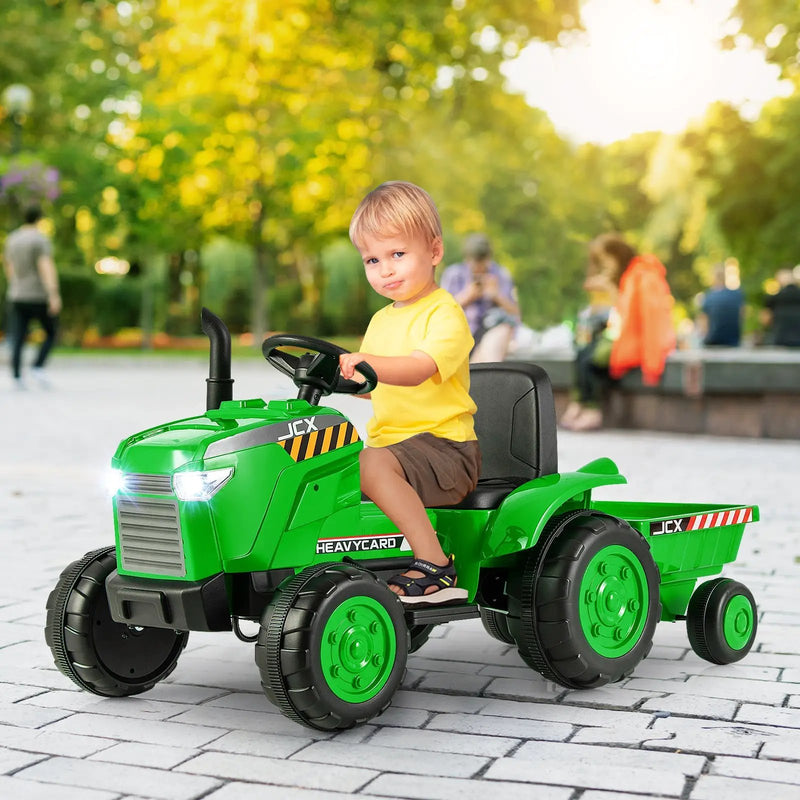 12V Kids Ride On Tractor with Trailer and Remote Control by DirectDeals