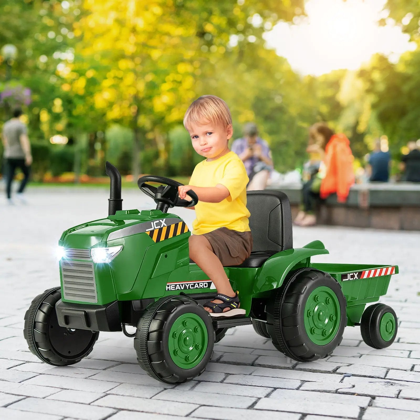 12V Kids Ride On Tractor with Trailer and Remote Control by DirectDeals