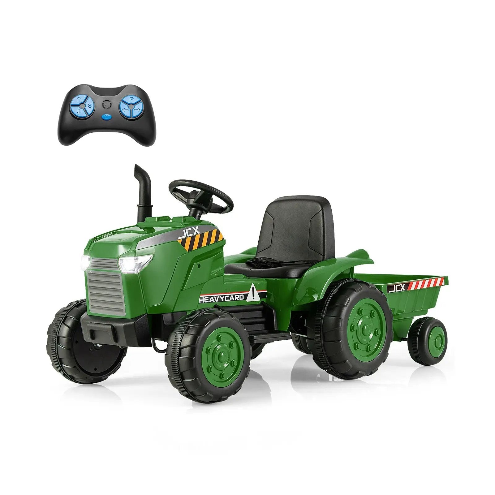 12V Kids Ride On Tractor with Trailer and Remote Control by DirectDeals
