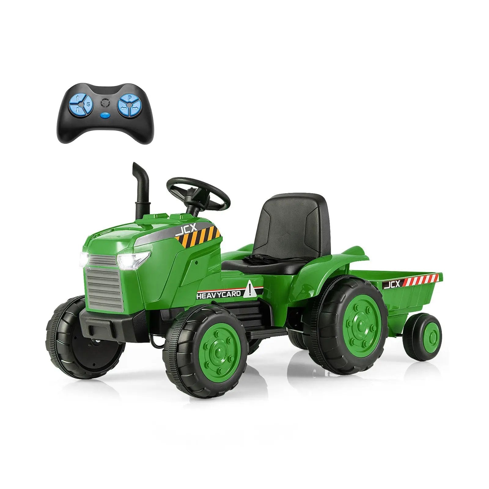 12V Kids Ride On Tractor with Trailer and Remote Control by DirectDeals