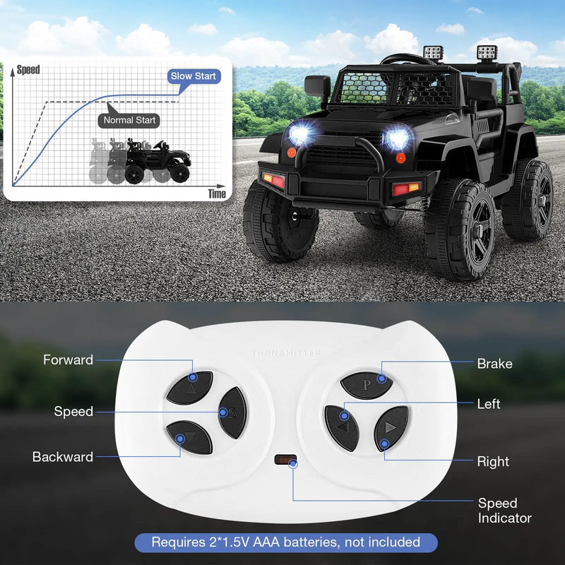 12V Kids Ride On Truck with Remote Control and Headlights by DirectDeals