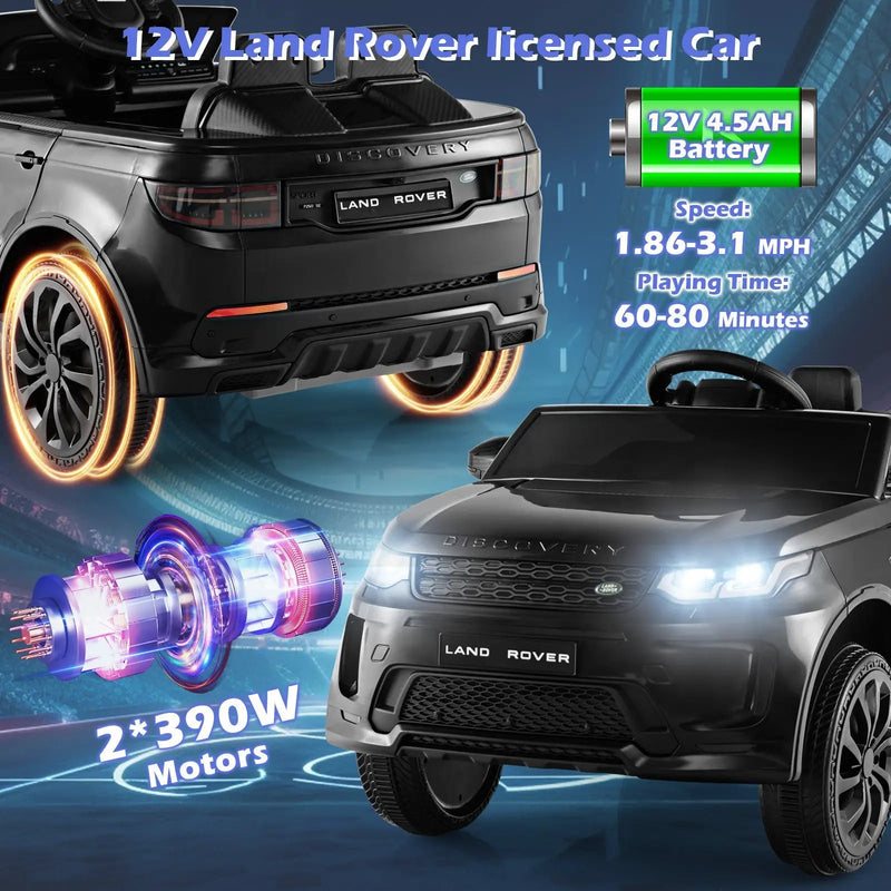 12V Kids Ride On Car with Remote Control Lockable Doors Slow Start System and LED Lights by DirectDeals