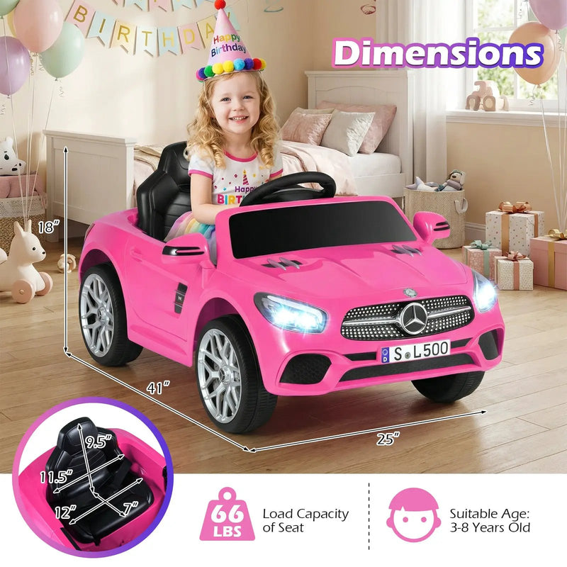 12V Kids Ride on Car Licensed Mercedes-Benz with Remote and Music by DirectDeals