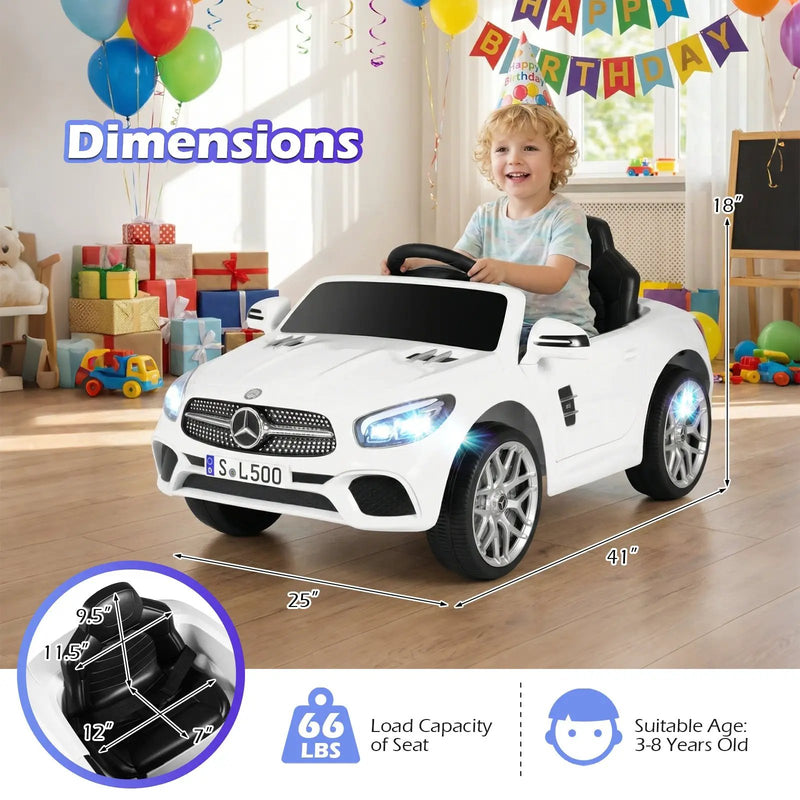 12V Kids Ride on Car Licensed Mercedes-Benz with Remote and Music by DirectDeals