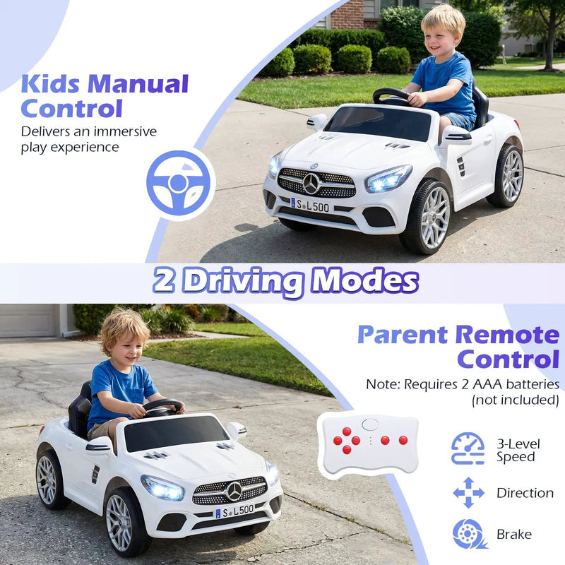 12V Kids Ride on Car Licensed Mercedes-Benz with Remote and Music by DirectDeals