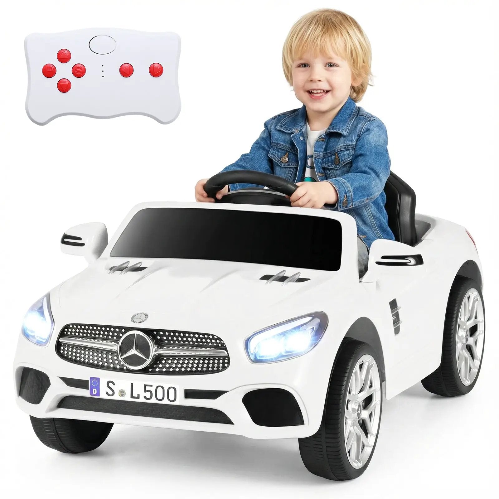 12V Kids Ride on Car Licensed Mercedes-Benz with Remote and Music by DirectDeals