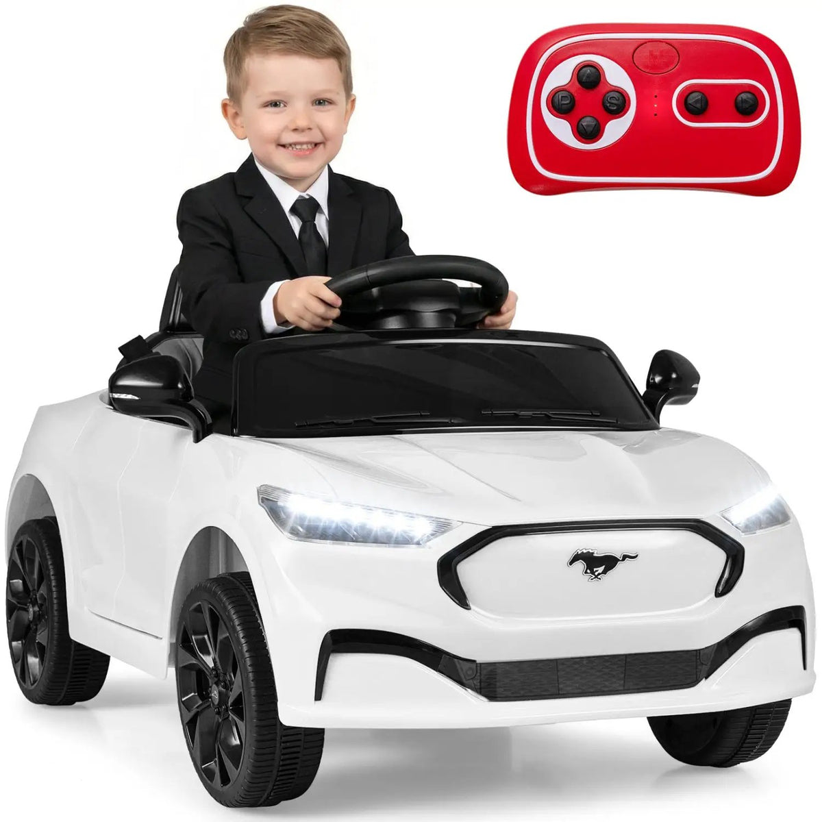 12V Kids Ride on Car Licensed Ford Mach E with Parent Control and Horn, photo 9 of 32