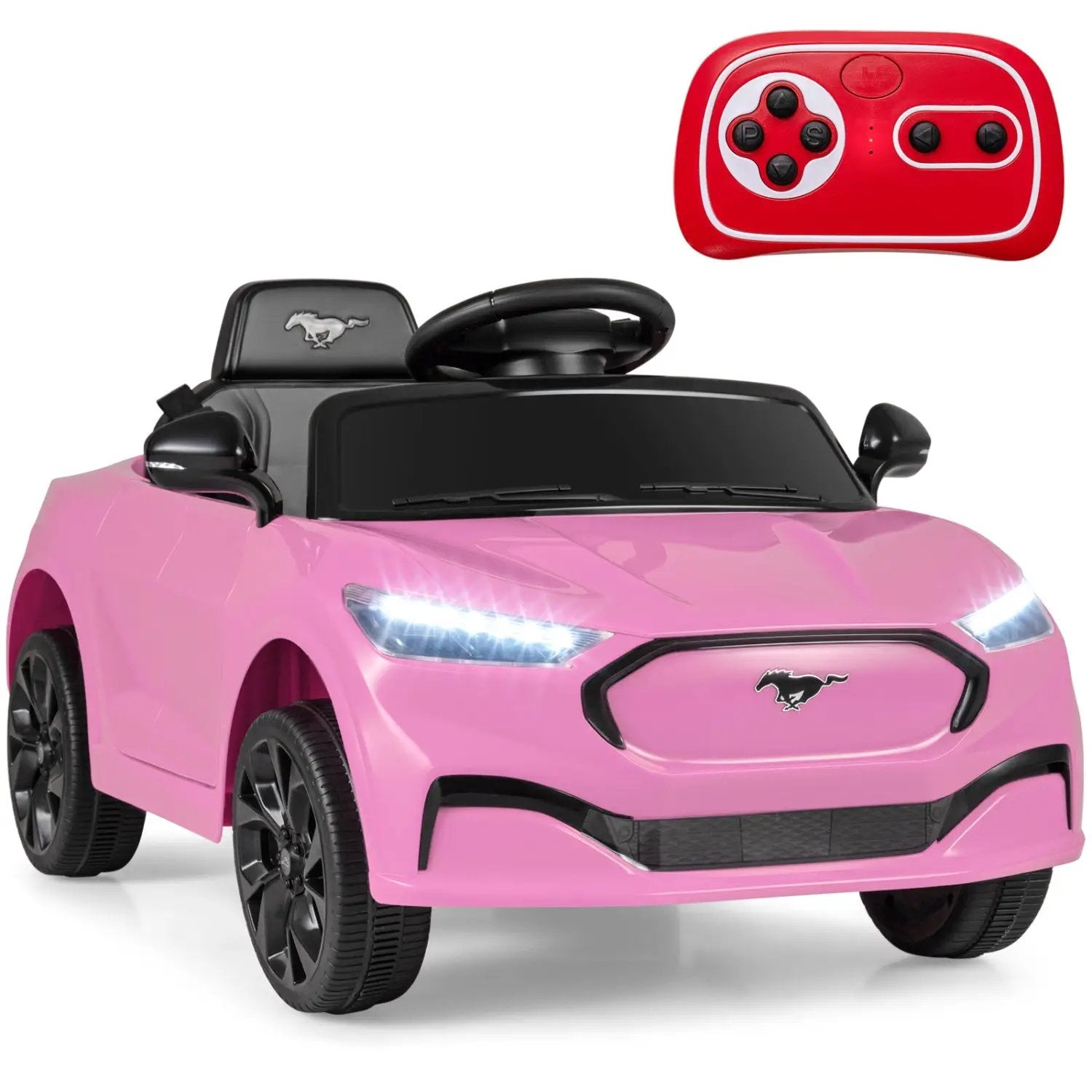 12V Kids Ride on Car Licensed Ford Mach E with Parent Control and Horn by DirectDeals