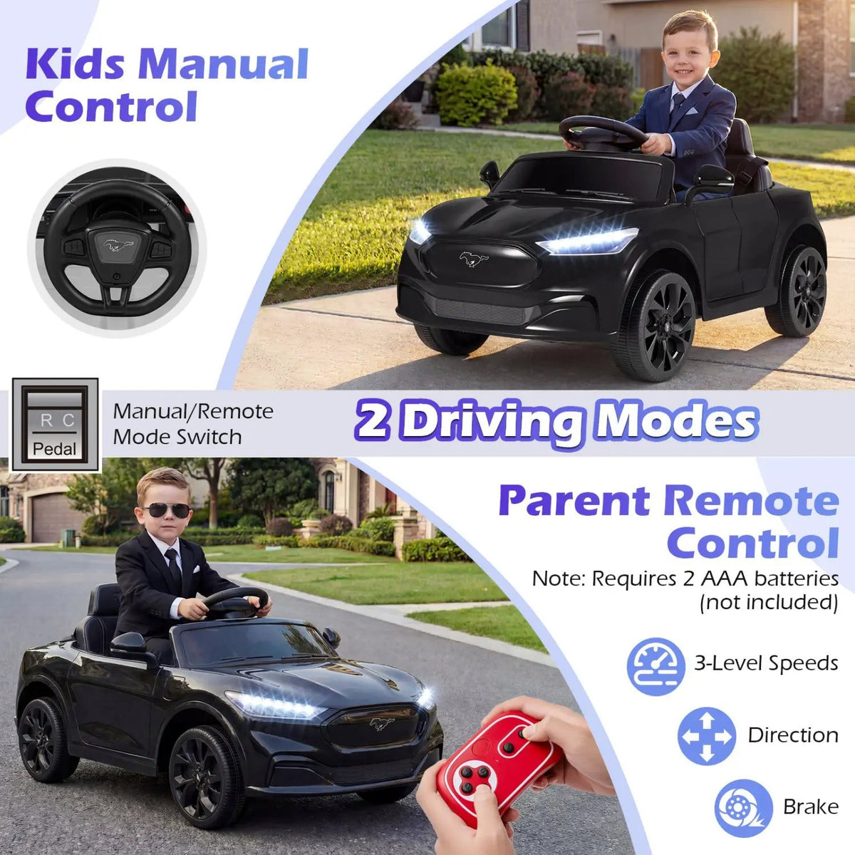 12V Kids Ride on Car Licensed Ford Mach E with Parent Control and Horn, photo 18 of 32