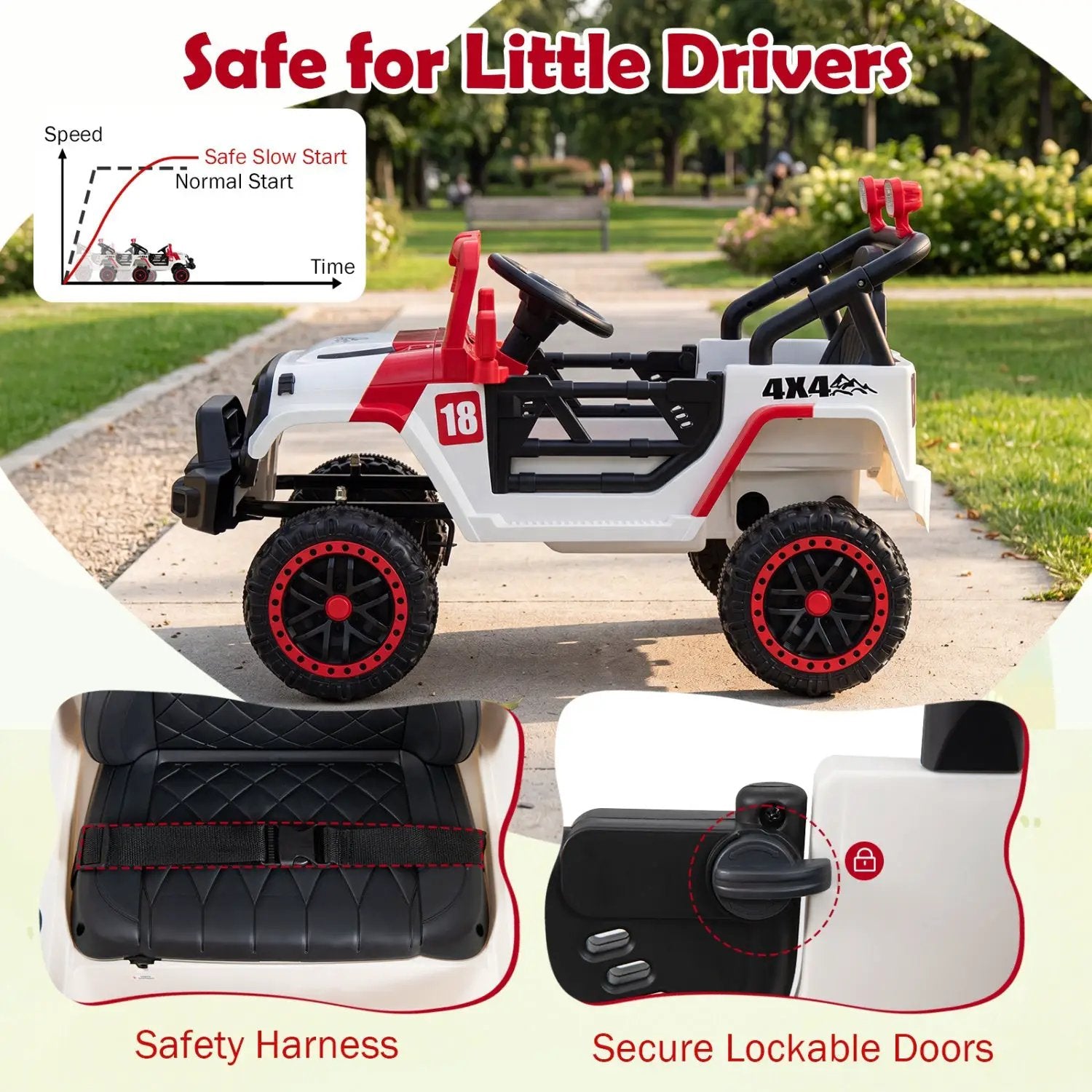 12V Kids Ride On Truck with Remote Control and 3 Speeds by DirectDeals