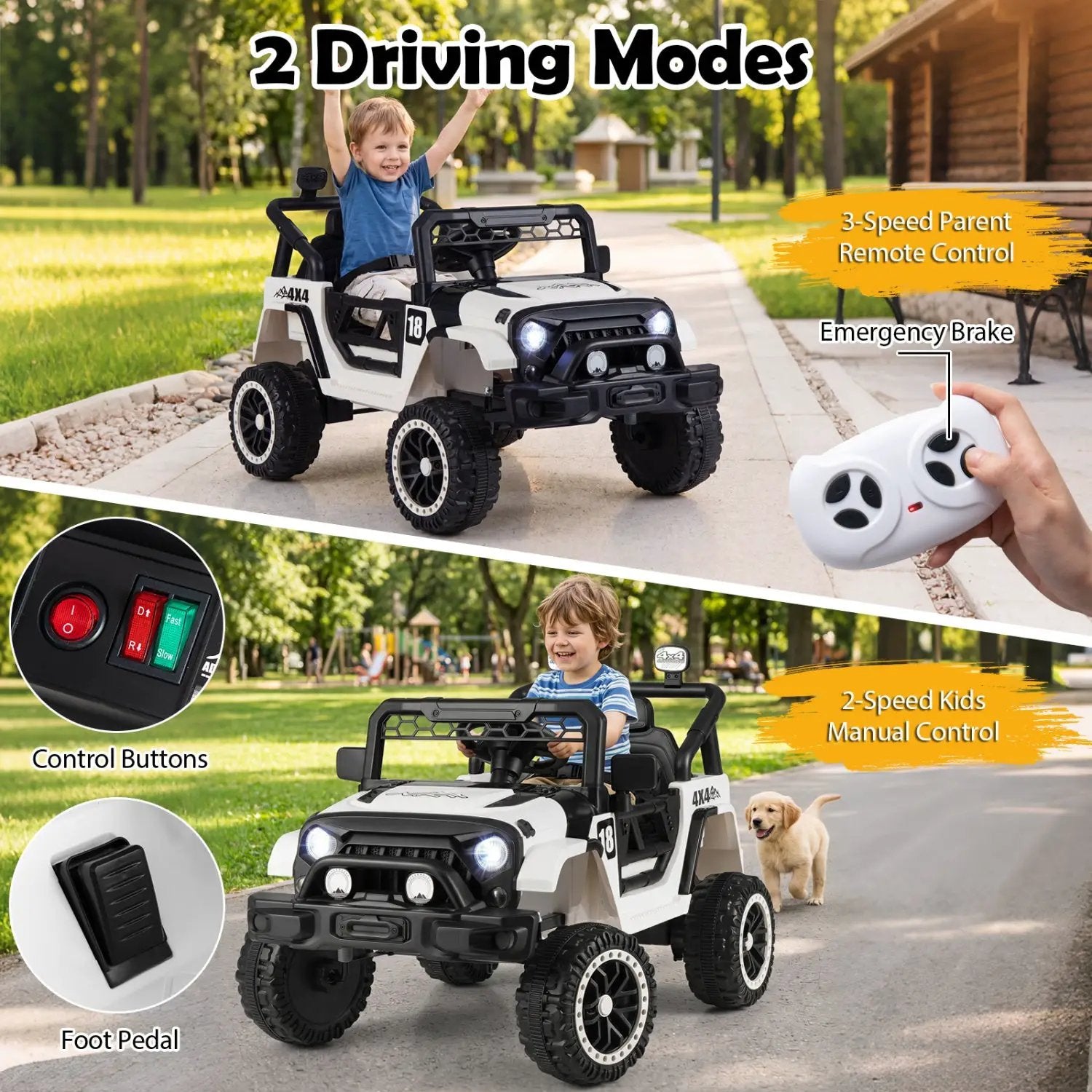 12V Kids Ride On Truck with Remote Control and 3 Speeds by DirectDeals