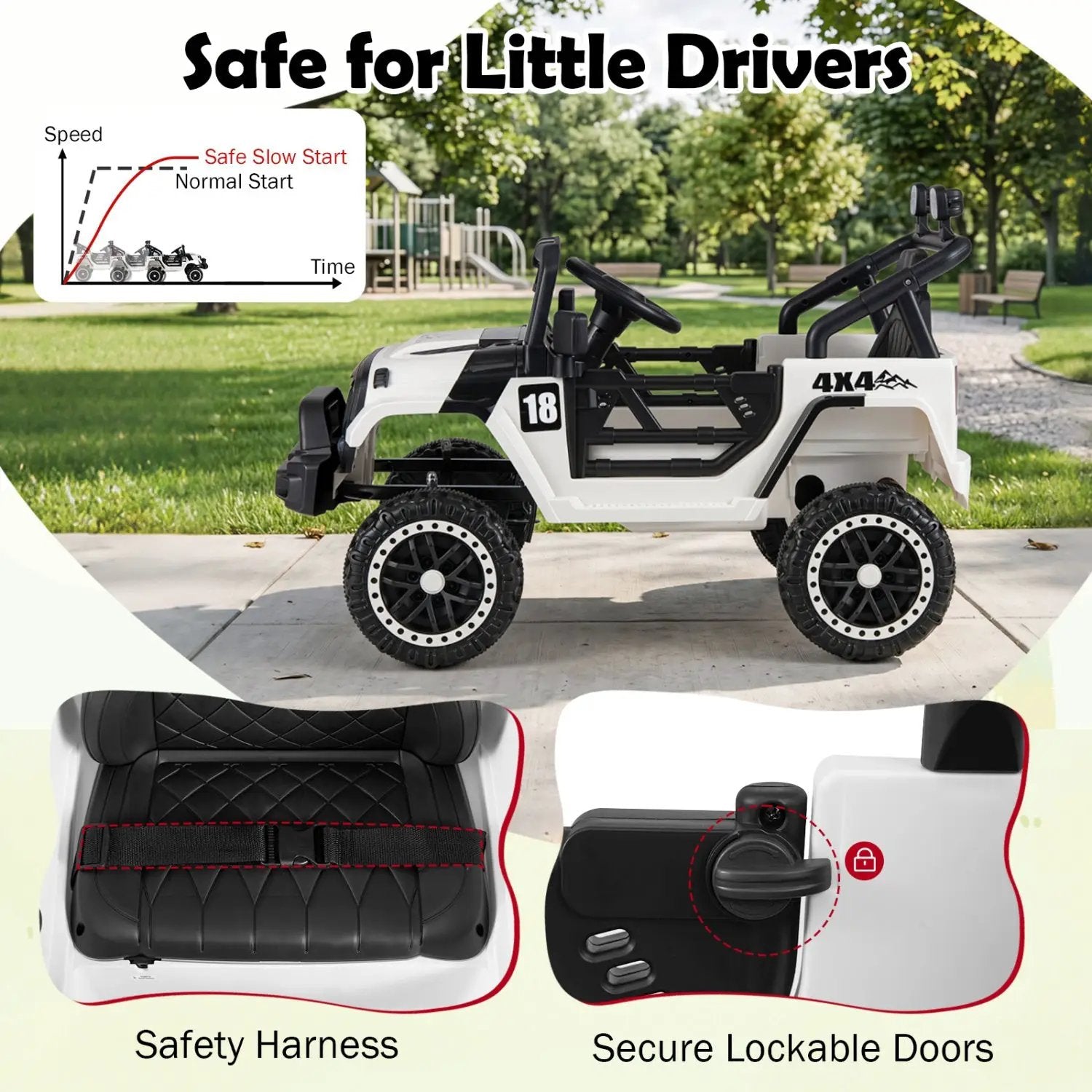 12V Kids Ride On Truck with Remote Control and 3 Speeds by DirectDeals