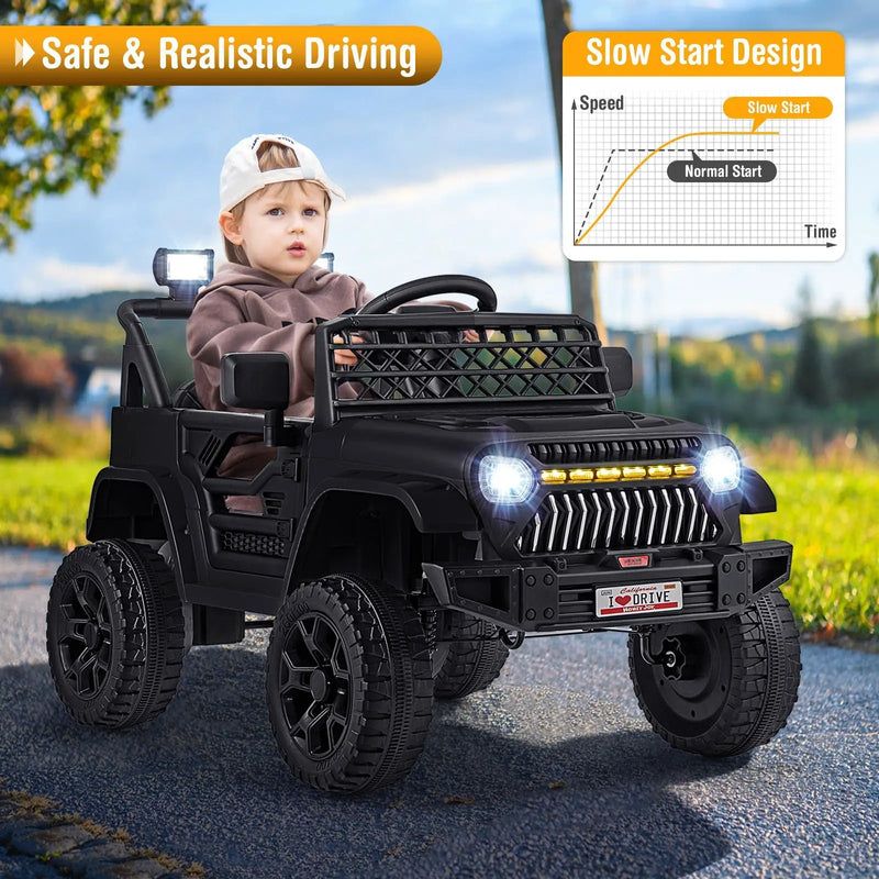 12V Kids Ride on Truck Car with Parental Remote and Music Player by DirectDeals